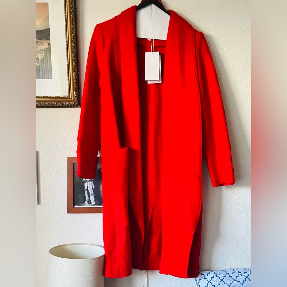 Zara Red Coat nwt medium